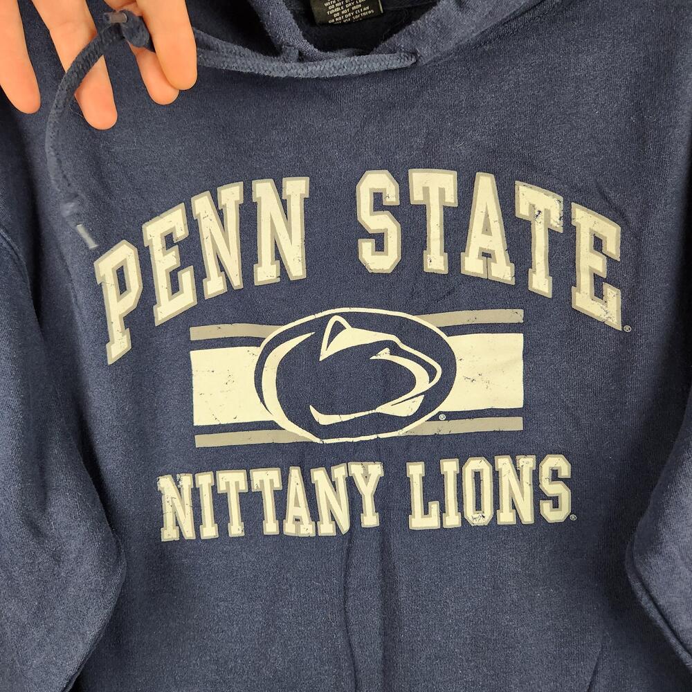 Penn State Nittany Lions Hoodie Mens Large Blue NCAA Graphic College Football
